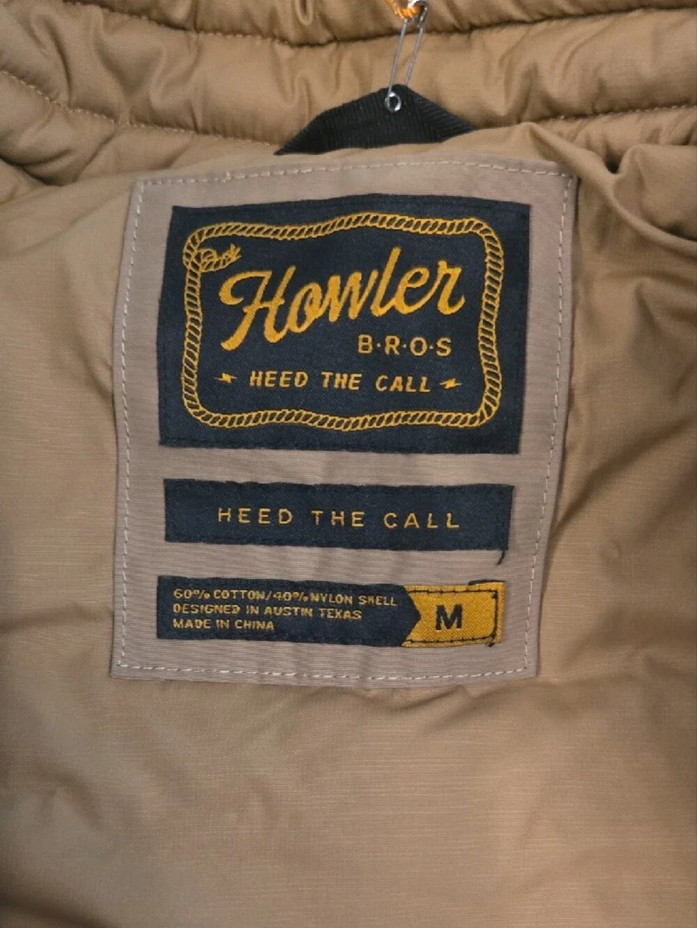 Howler Brothers Tan Vest with Multicolor Patterned Yoke